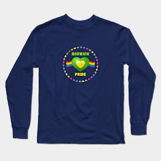 Norwich Pride Rainbow Hearts Long Sleeve T-Shirt